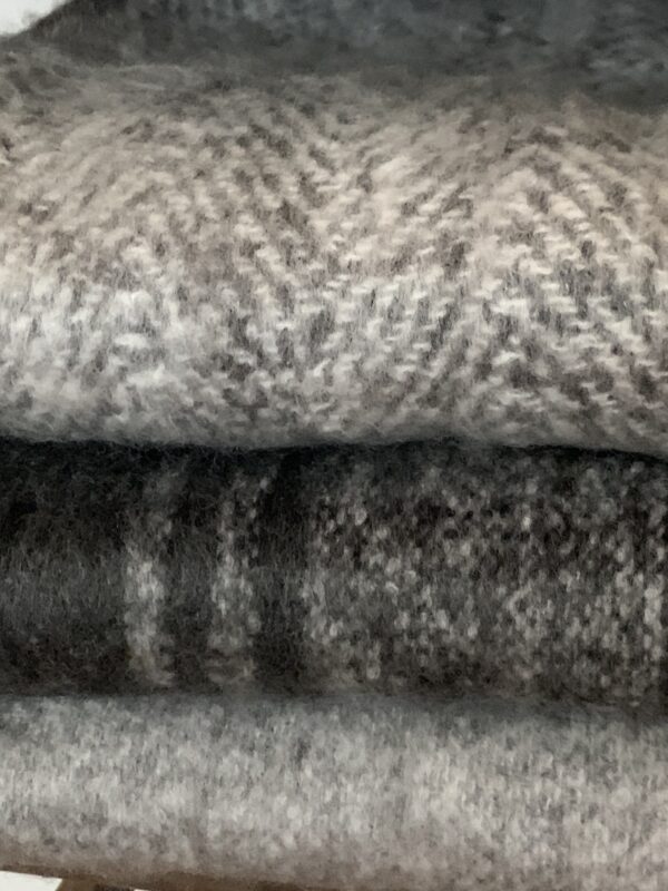 Plaid wol look ruit met franjes - Afbeelding 4