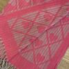Sjaal roze met hartjes, ruit patroon en franjes - Afbeelding 5