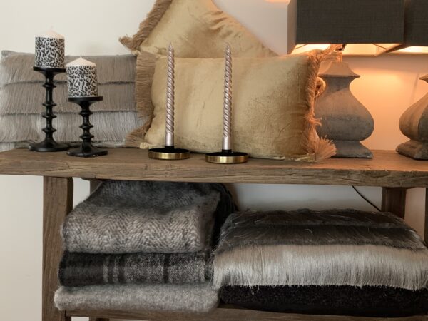 Plaid wol look ruit met franjes - Afbeelding 5