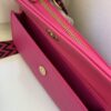 Portemonnee tas met roze, zwarte draagriem - Afbeelding 5