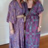 Lange Jurk Paars/Goud/Roze - Afbeelding 5