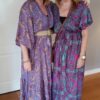 Lange Jurk Paars/Goud/Roze - Afbeelding 6
