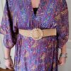 Lange Jurk Paars/Goud/Roze - Afbeelding 2