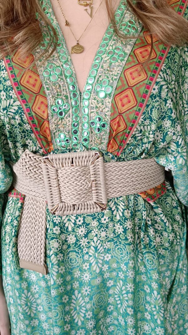 Jurk Boho Bigg Bull Groen - Afbeelding 3