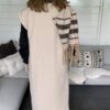 Sjaal Beige gemêleerd met Franjes - Afbeelding 4