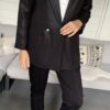 Blazer Glans Zwart - Afbeelding 4
