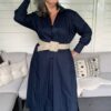 Jurk Maxi Donkerblauw - Afbeelding 2