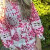 Jurk Lang  Pink/ Wit - Afbeelding 2