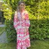 Jurk Lang  Pink/ Wit - Afbeelding 6