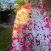 Jurk Lang  Pink/ Wit - Afbeelding 3