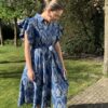 Lange Jurk Jeans Blauw Broderie - Afbeelding 7