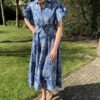Lange Jurk Jeans Blauw Broderie - Afbeelding 11
