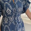 Lange Jurk Jeans Blauw Broderie - Afbeelding 9