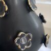 Vaas Zwart met Gouden Bloemen S - Afbeelding 3