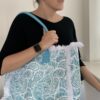 Strand tas Turquoise met Franjes