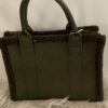 Tote Bag Legergroen Kunstleer met Teddy afgebiest - Afbeelding 7