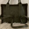 Tote Bag Legergroen Kunstleer met Teddy afgebiest