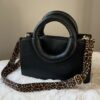 Draagriem/ Phone Cord Small Zwart, Bruin Panterprint