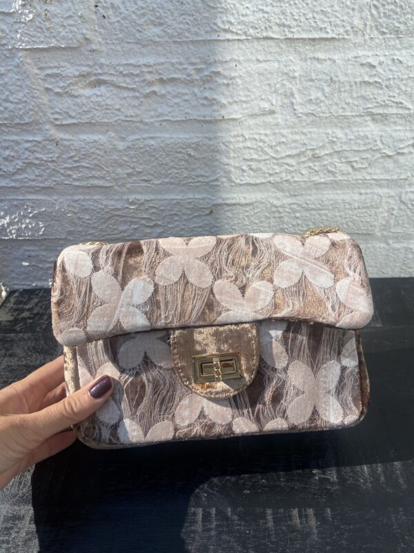 Tas Taupe Bloemen print - Afbeelding 3