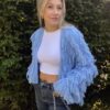 Vest Blauw met Franjes
