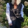 Blazer Zwart/ Krijtstreep met Witte Mouw