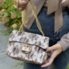 Tas Taupe Bloemen print