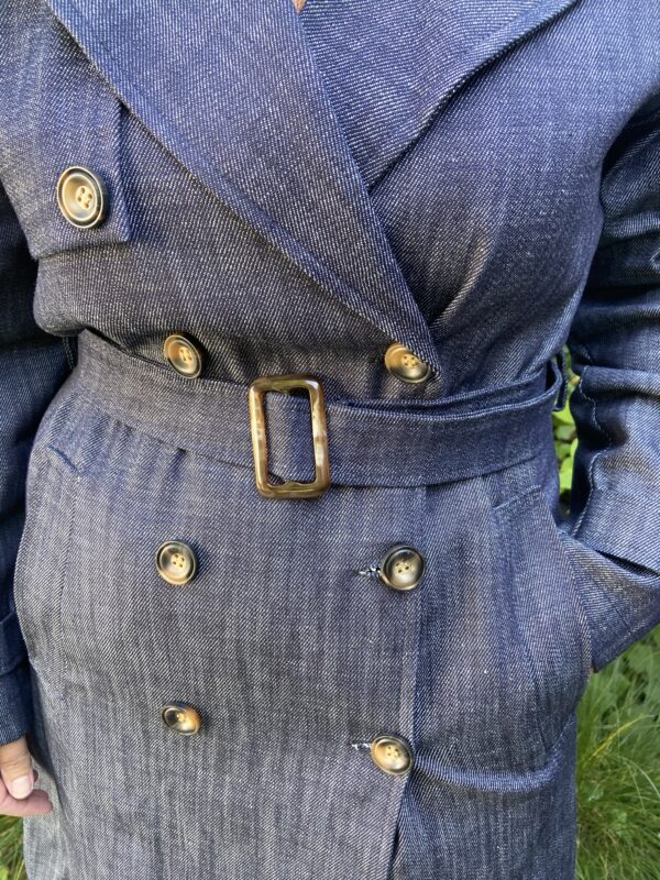 Jas / Trenchcoat Blauw - Afbeelding 3