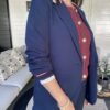 Blazer Donker Blauw Drie kwart Mouw - Afbeelding 9