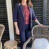 Blazer Donker Blauw Drie kwart Mouw