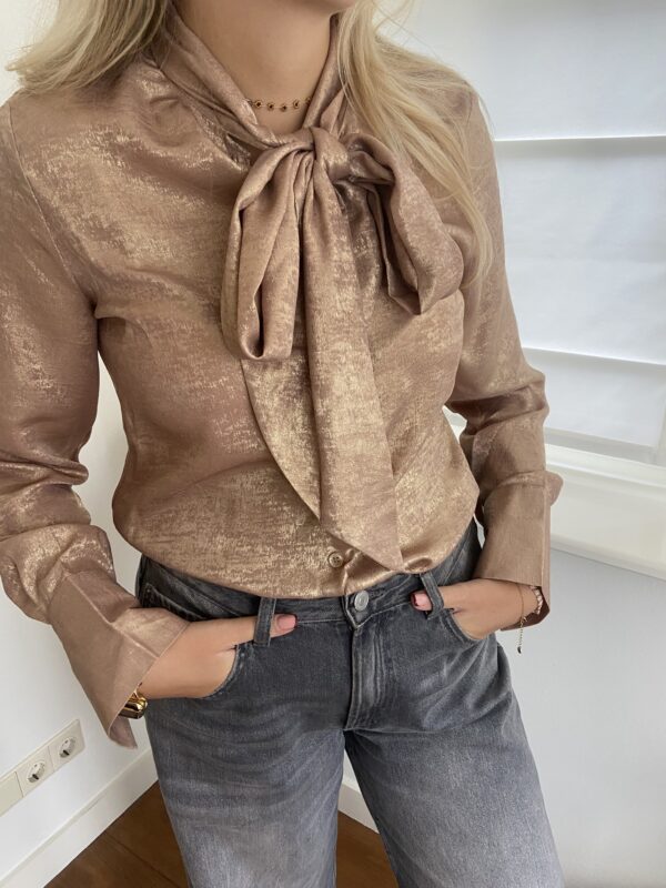 Blouse Goud met Strik - Afbeelding 8