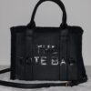 Tote Bag Zwart Kunstleer met Teddy afgebiest
