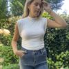 Top Wit Kort Model - Afbeelding 2