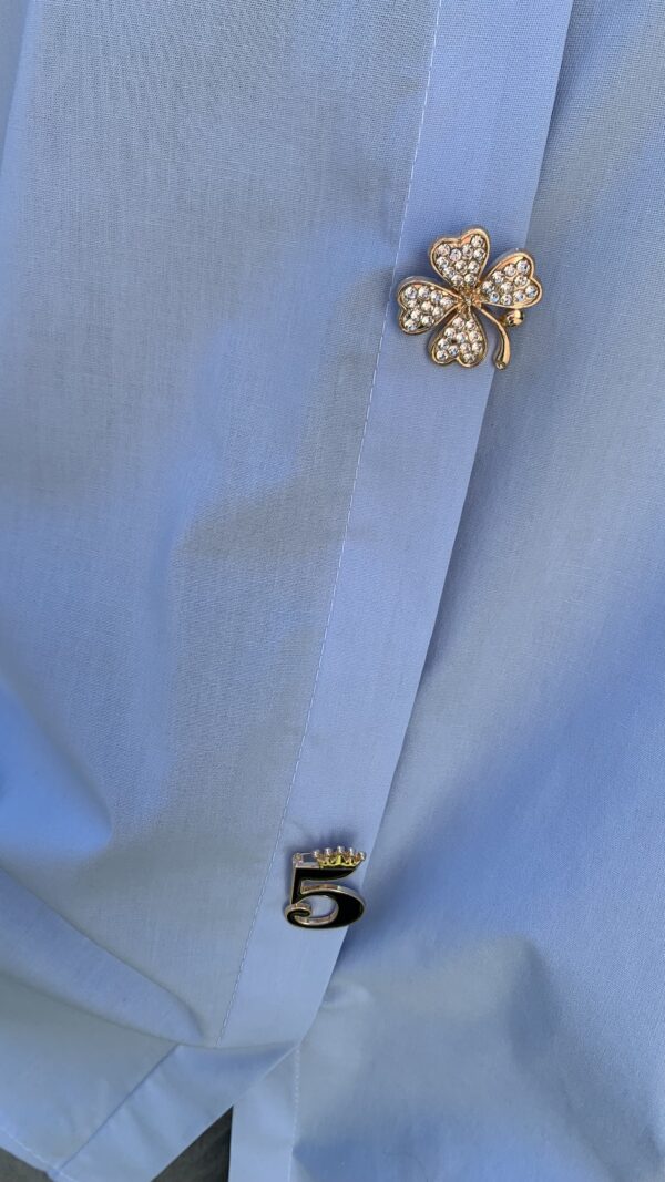 Blouse Licht Blauw Button Knopen - Afbeelding 2