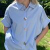 Blouse Licht Blauw Button Knopen - Afbeelding 5