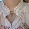 Blouse Ecru met Roze Bloemen - Afbeelding 6