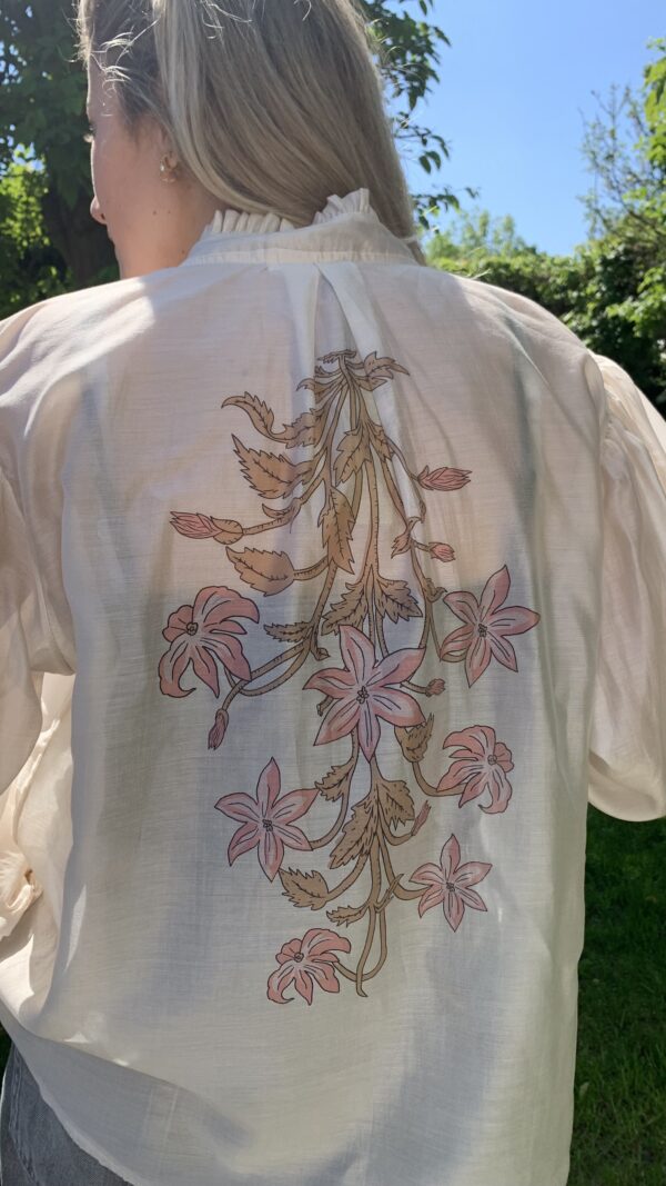 Blouse Ecru met Roze Bloemen - Afbeelding 8