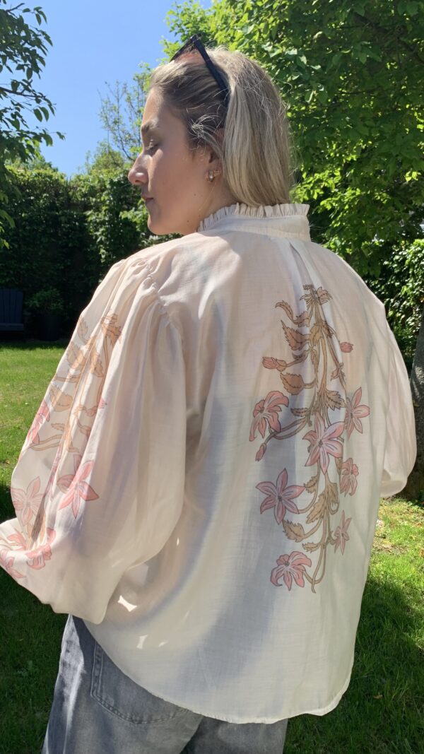 Blouse Ecru met Roze Bloemen - Afbeelding 10
