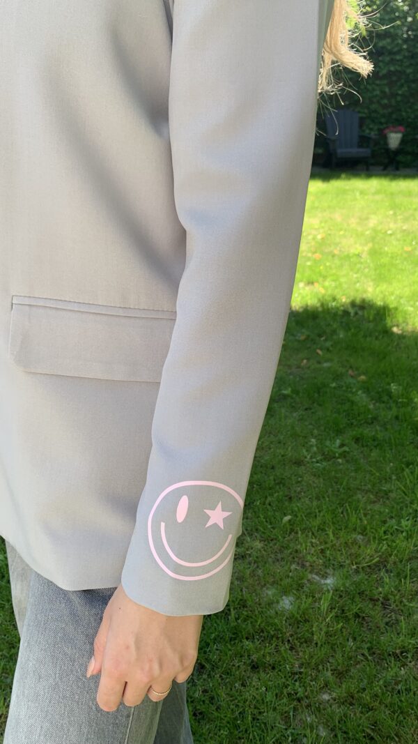 Blazer Licht Grijs met Smiley opdruk - Afbeelding 5