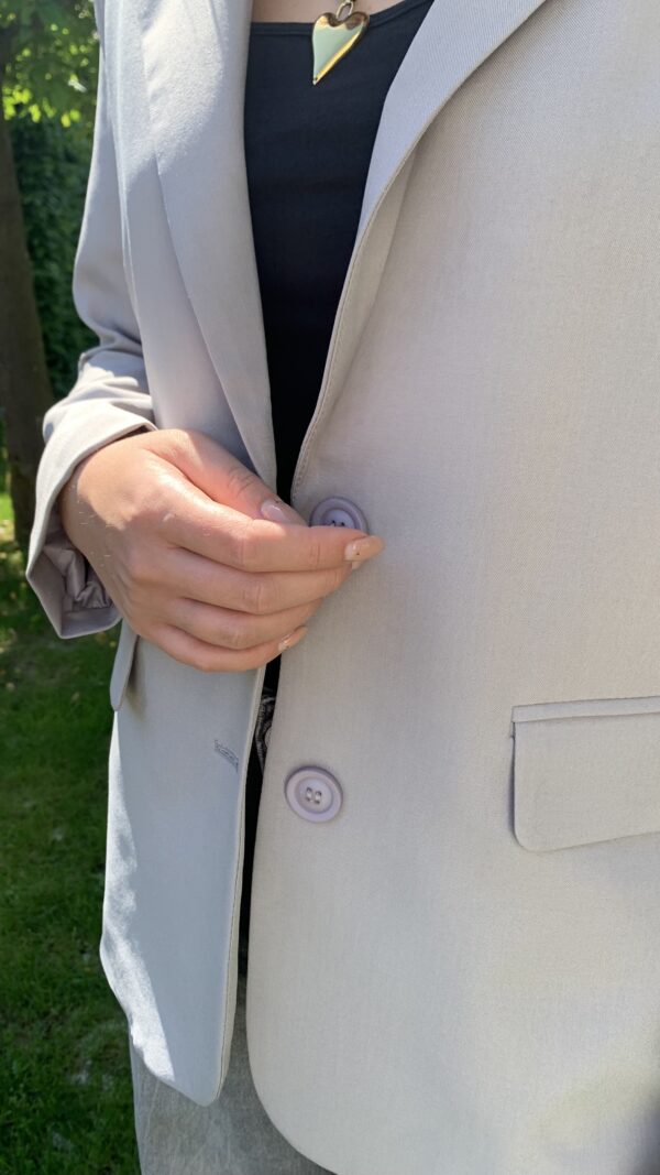 Blazer Licht Grijs met Smiley opdruk - Afbeelding 6