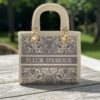 Tas Beige Fleur D’Amour Geborduurd - Afbeelding 3