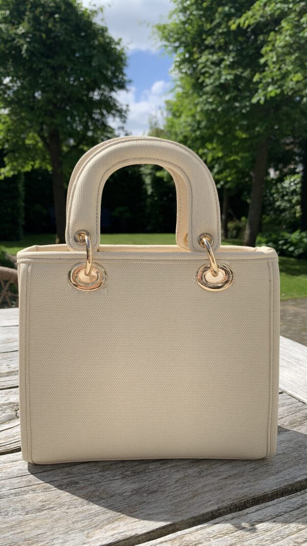 Tas Beige Fleur D’Amour Geborduurd - Afbeelding 5