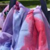 Zomersjaaltje Blauw/ Mint/ Rose - Afbeelding 2