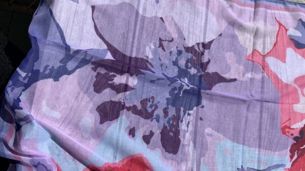Zomersjaaltje Blauw/ Mint/ Rose - Afbeelding 6