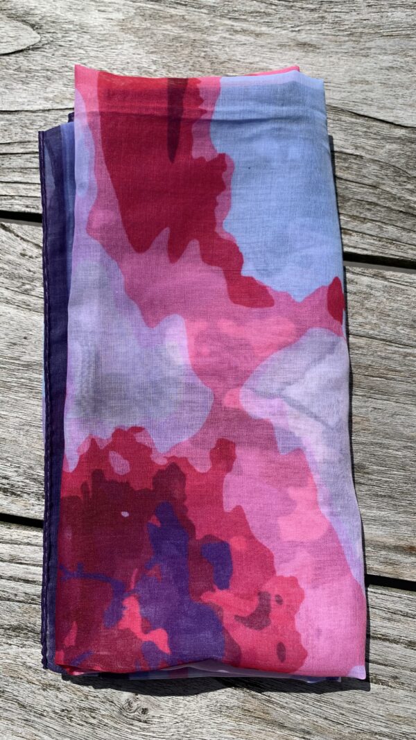 Zomersjaaltje Blauw/ Mint/ Rose - Afbeelding 9