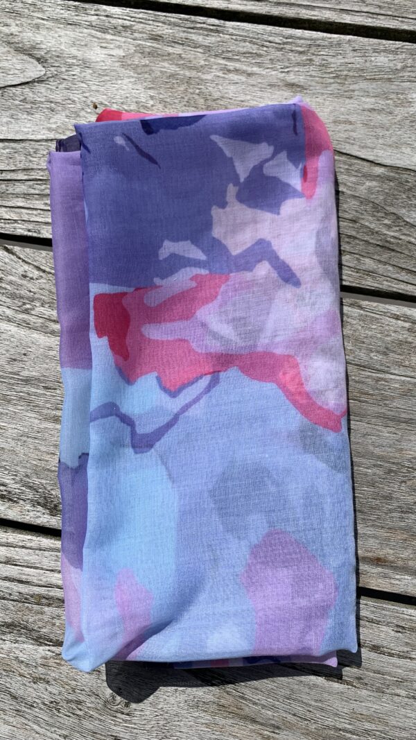 Zomersjaaltje Blauw/ Mint/ Rose - Afbeelding 10