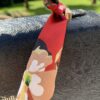 Tas Sjaaltje Bordeaux met Bloemen - Afbeelding 3