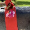 Tas Sjaaltje Bordeaux met Bloemen - Afbeelding 4
