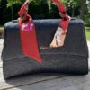 Tas Sjaaltje Bordeaux met Bloemen - Afbeelding 5