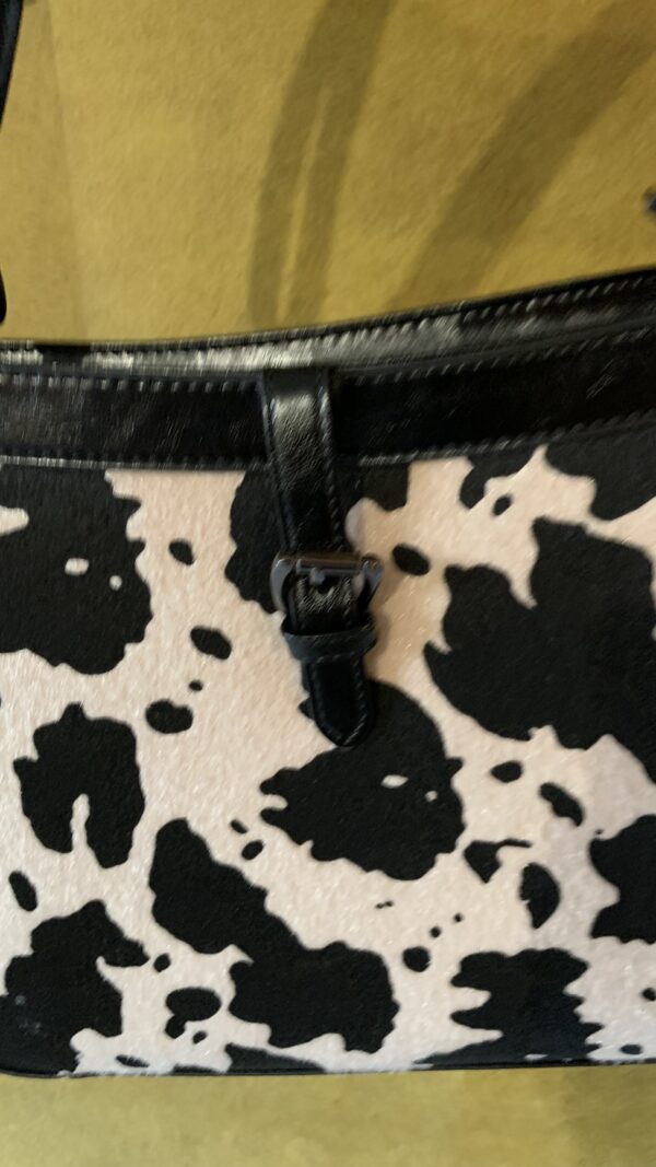 Tas Cow Print Zwart/ Crème - Afbeelding 3