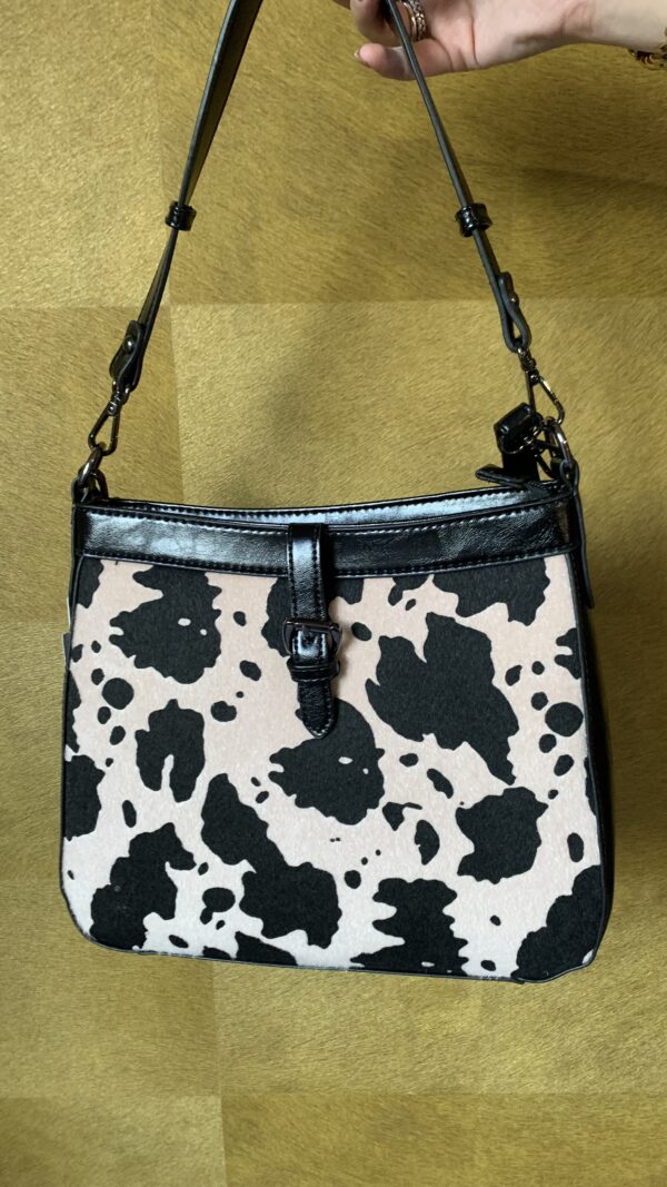 Tas Cow Print Zwart/ Crème - Afbeelding 5